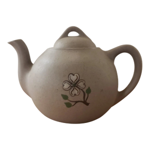 1960s foriginThe Pigeon Forge Pottery Dogwood Motif Small Teapot Stoneware Decor