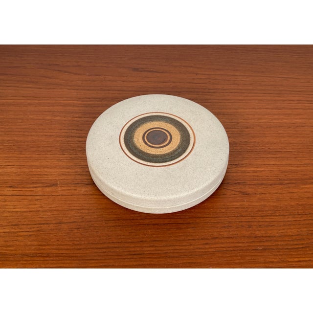 Vintage Stoneware Bowl with Lid by Tove Rappold for Knabstrup, Denmark, 1970s For Sale - Image 12 of 18