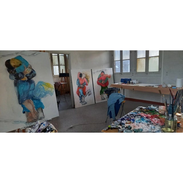 Laurence Forbin, L'eau me monte jusqu'à l'Âme, 2018, Oil on Canvas, in Flawless conditions.