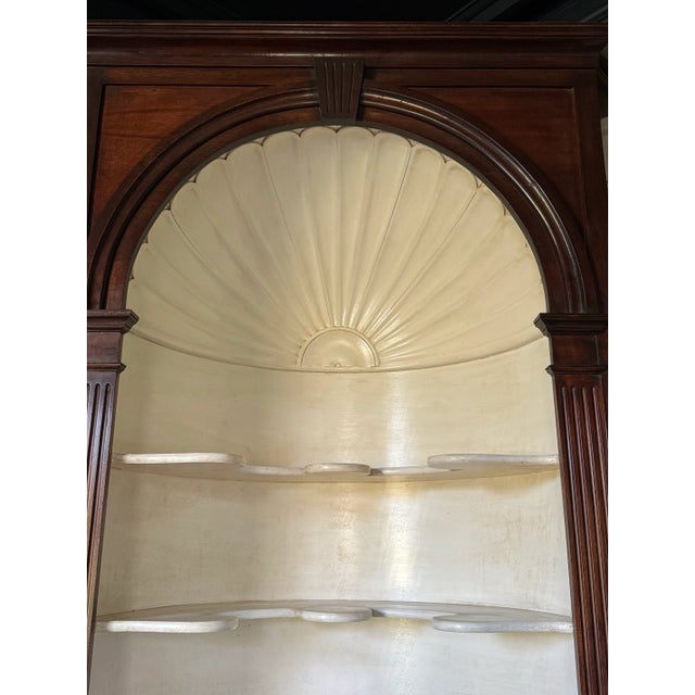Wood Early 20th Century Large Corner Caninet With Shell Detail For Sale - Image 7 of 7