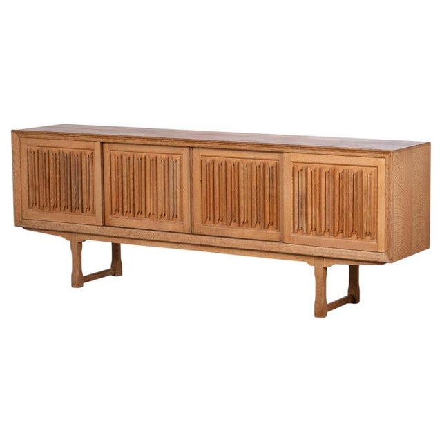 Vintage Danish Oak Sideboard by Henning Kjærnulf, 1960s For Sale - Image 13 of 13