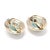 Stones: - turquoise, 2 stones - oval cab - 18 x 12.5 mm Length: 1 in. Width: 7/8 in. Weight: 7.3 dwts/ 1.3 grams Stamps:...