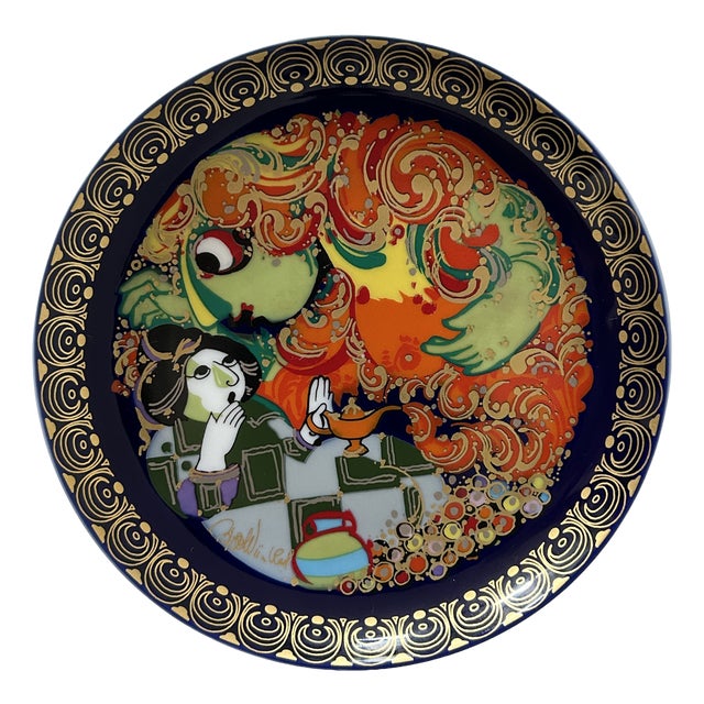 Aladdin Plate No. VII by Bjørn Wiinblad for Rosenthal, 1970s For Sale