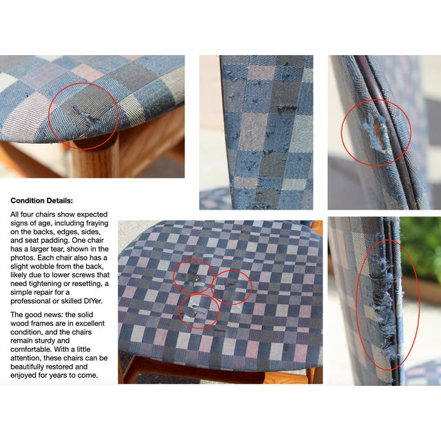 Danish Postmodern Skovby Dining Chairs in Solid Teak With Custom Upholstery - Set of 4 Vintage 1960s For Sale - Image 16 of 16