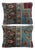 16"x24" SET OF 2 - Vintage Toss Pillow Covers. Handmade Rug Cushion Covers For Sale