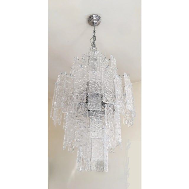 Contemporary Italian Sputnik Murano Glass "Hammer Listelli" Chandelier For Sale - Image 3 of 13