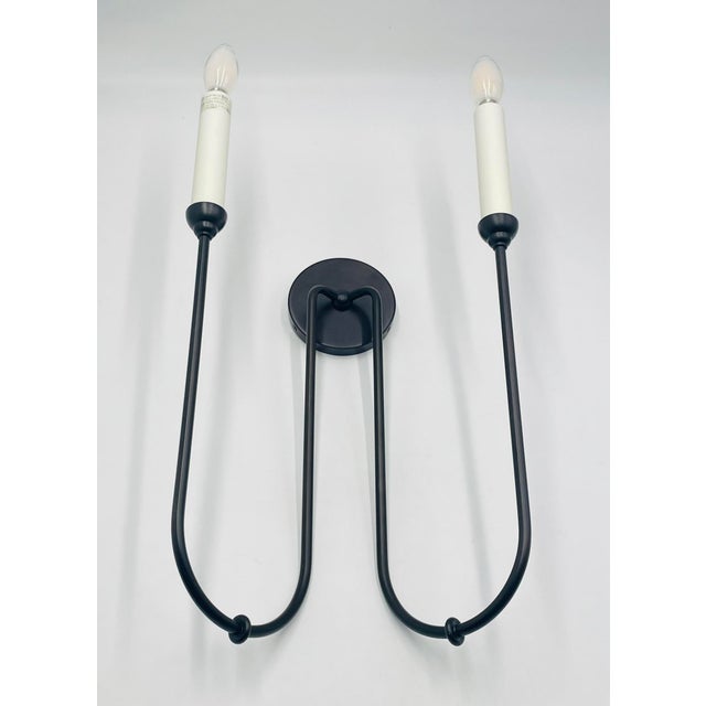 Amber Lewis Ingela Double Sconce by Visual Comfort With Shades For Sale - Image 9 of 17
