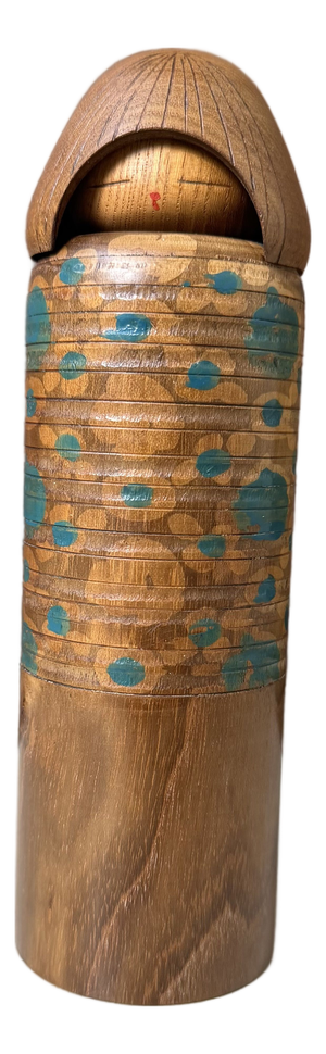 Vintage Sōsaku Kokeshi Ikat Beauty by Miyajima Muhitsu, 1970s