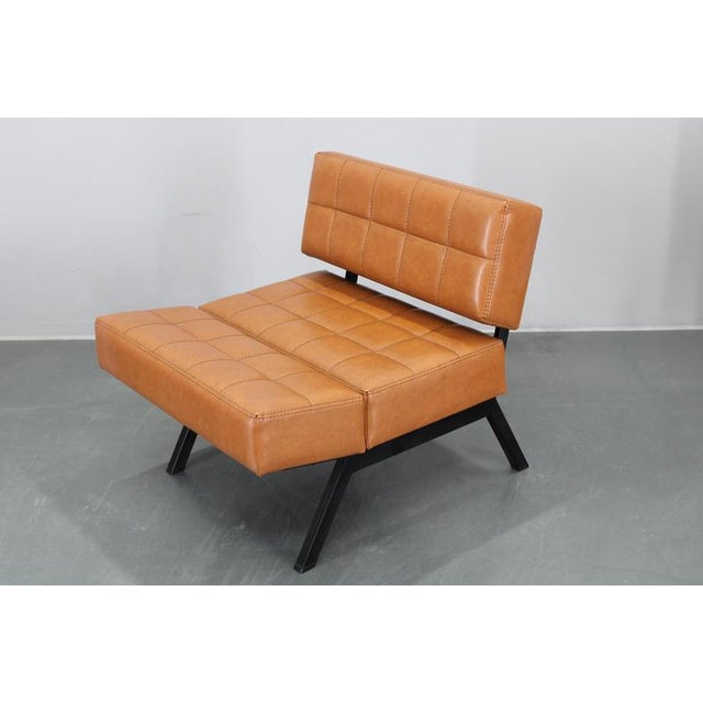 Metal Vintage Italian Convertible Lounge Chairs, 1970s, Set of 3 For Sale - Image 7 of 18
