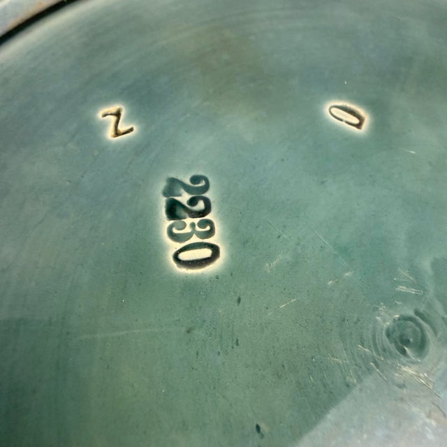 Antique Georg Schmider / Zell Majolica Basketweave Plate Cherries & Grapes For Sale - Image 9 of 10