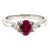0.87 Ct Ruby & Diamond Ring Size 7 For Sale