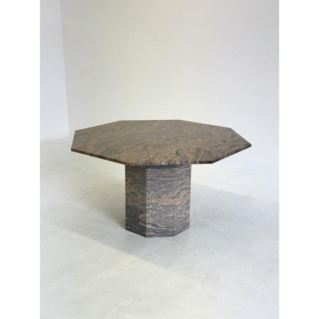 Vintage Octagonal Dining Table in Granite / Natural Stone For Sale - Image 10 of 14