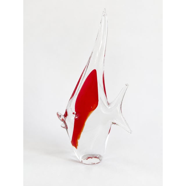 1970s Mid-Century Murano Sommerso Glass Fish Sculpture from Formia, 1970s For Sale - Image 5 of 8