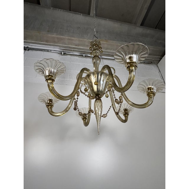 Venini Vintage Chandelier from Venini, 1930 For Sale - Image 4 of 12