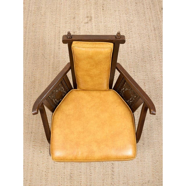 Orange Orange Vintage Mid Century Armchairs For Sale - Image 8 of 12