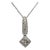 White Diamond Pendant Necklace in 18k Gold For Sale