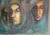 Late 20th Century Mid-Century Impressionist Moody Painting of Three Occult Hooded Figures, Signed For Sale - Image 5 of 10