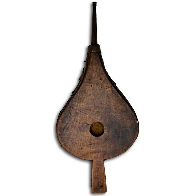 Unusual Antique American Rustic Hand Made & Hand Painted Decorated Shipboard Blacksmith Belllows - Circa Mid 1800s For Sale - Image 16 of 18