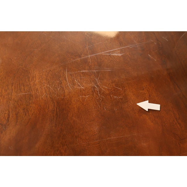 Baker Stately Homes Mahogany Double Pedestal Extendable Dining Table For Sale - Image 12 of 18