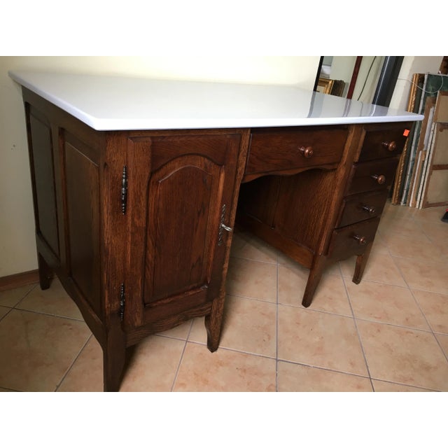 1980s Oak Desk, 1970s For Sale - Image 5 of 13