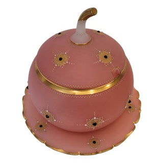 Napoleon III Pumpkin-Shaped Pink Opaline Glass Punch Bowl from Baccarat, France, 1890s For Sale