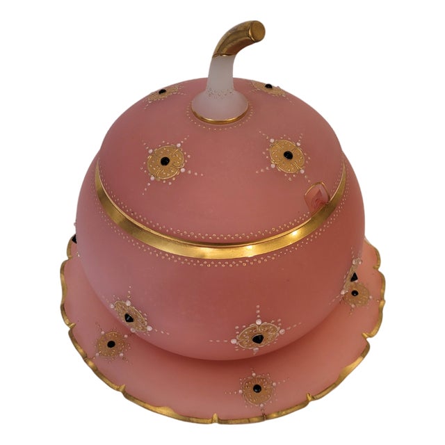 Napoleon III Pumpkin-Shaped Pink Opaline Glass Punch Bowl from Baccarat, France, 1890s For Sale