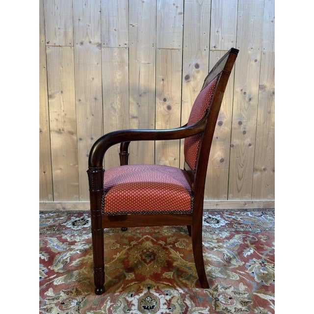 Wood Empire Lounge Chair in Mahogany For Sale - Image 7 of 8