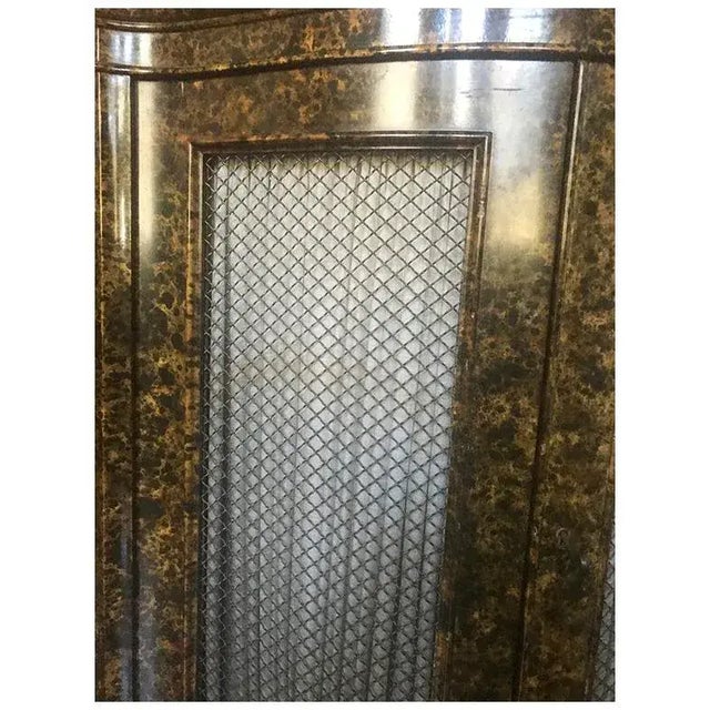 Motivated Seller: 1970s Mastercraft Demilune Faux Tortoise Cabinet Attributed to Henredon For Sale - Image 10 of 11