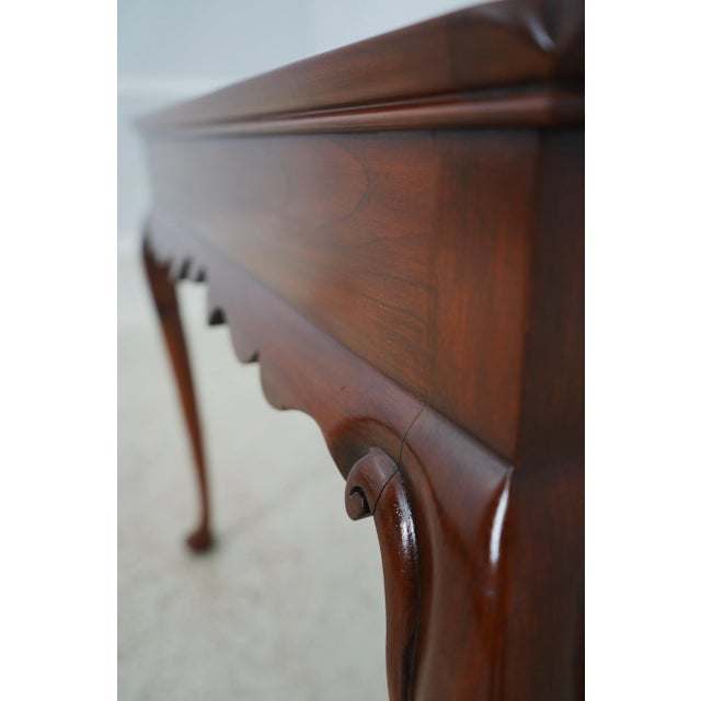 Wood Henkel Harris Cherry Queen Anne 5416 Tea Table For Sale - Image 7 of 12