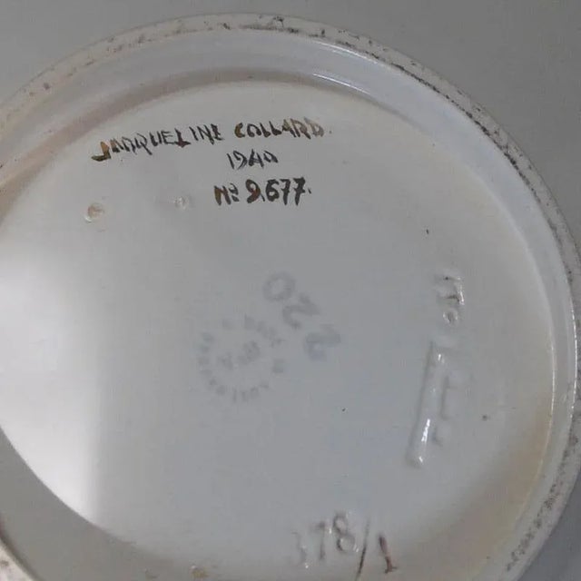 This large, decorative bowl was designed in an Art Deco style. It was produced in the 1930s by Villeroy & Boch in...