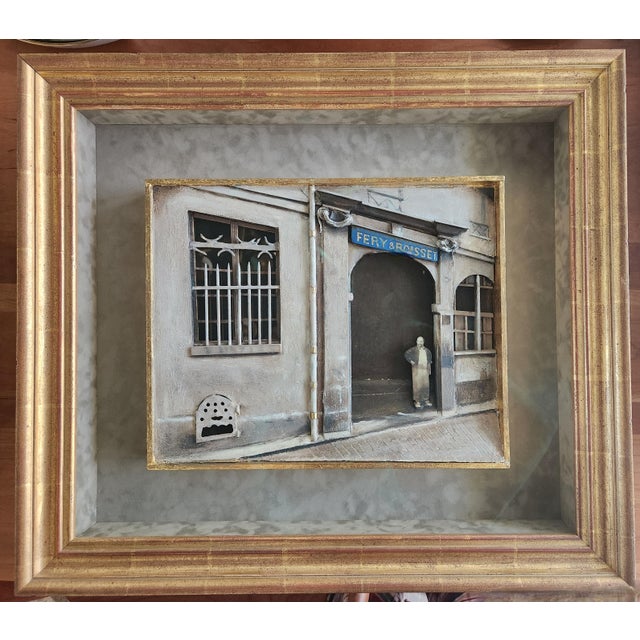 Contemporary "Old Paris". Outsider Art Shadow Boxes by Kevin Delaney, c. 2005 For Sale - Image 4 of 11