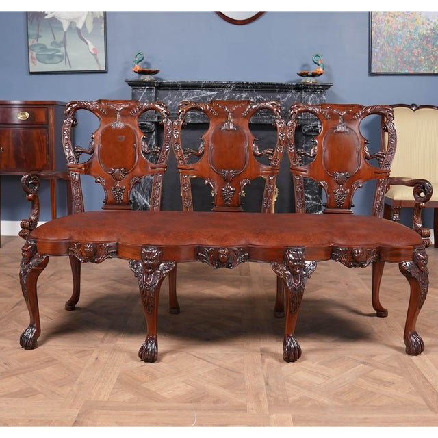 Niagara Furniture Three Seat Federal Style Chair For Sale - Image 4 of 12