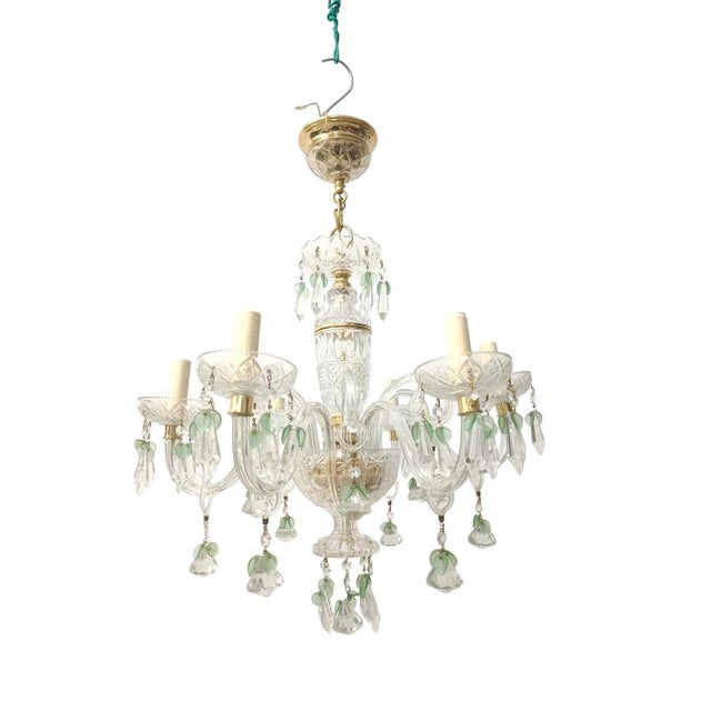 Maria Teresa Chandelier in Green Murano, 1950s For Sale - Image 7 of 9