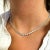 10 Carat Natural Diamond Graduated Tennis Necklace 18K White Gold 16.5 Inches For Sale In Miami - Image 6 of 7