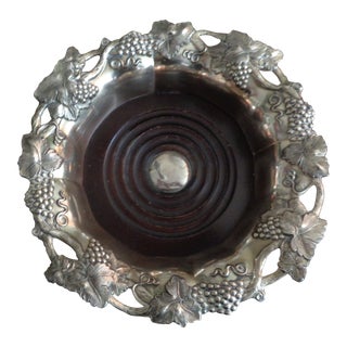Vintage Sheffield Silver Plate Wine Coaster For Sale