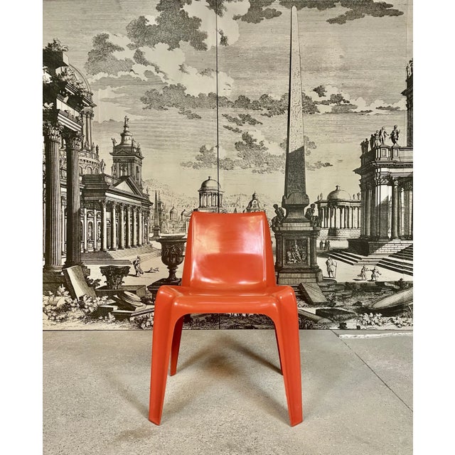 Red German Stackable Fiberglass Ba 1171 Side Chair by Helmut Bätzner for Bofinger, 1960s For Sale - Image 8 of 14