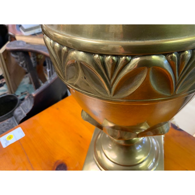 Traditional Mid 20th Century Traditional Cooper Connection Brass Table Lamp For Sale - Image 3 of 11