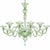 Contemporary Modern Elegant "Rigadin" Murano Glass Chandelier Elegant land linear chandelier in light green made in Murano...