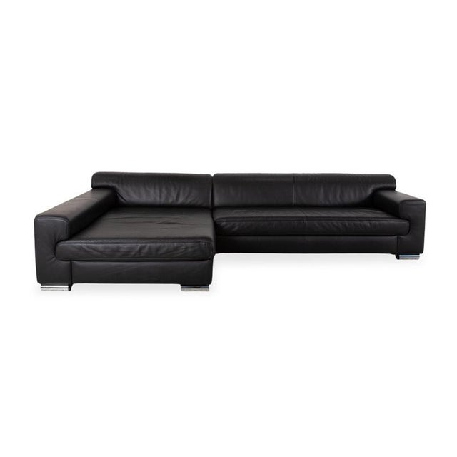 Loft Leather Corner Sofa in Black by Ewald Schillig For Sale - Image 17 of 18