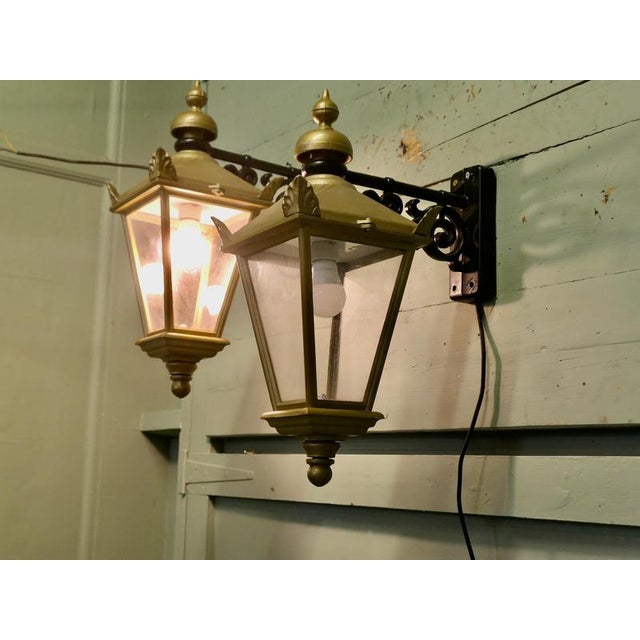 Vintage Wall Hung Lanterns, 1960, Set of 2 For Sale - Image 6 of 8