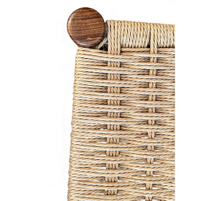 1960s 1960s Danish Teak Dining Chairs, Original Papercord Seats — Set of Two For Sale - Image 5 of 10