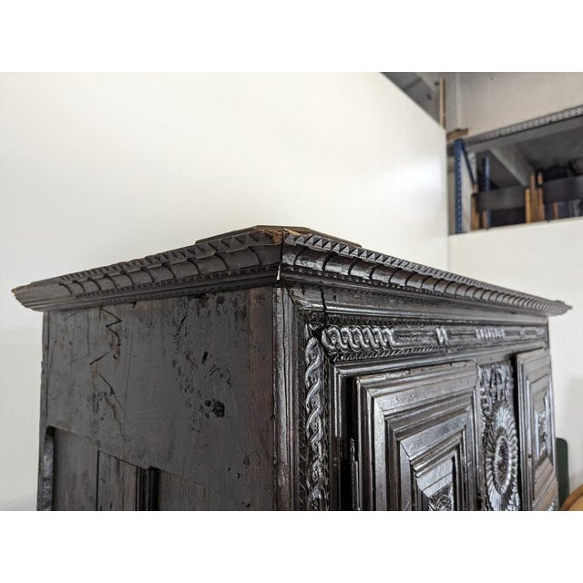 17th Century Folk Art Buffet, Auvergne, France For Sale - Image 9 of 17
