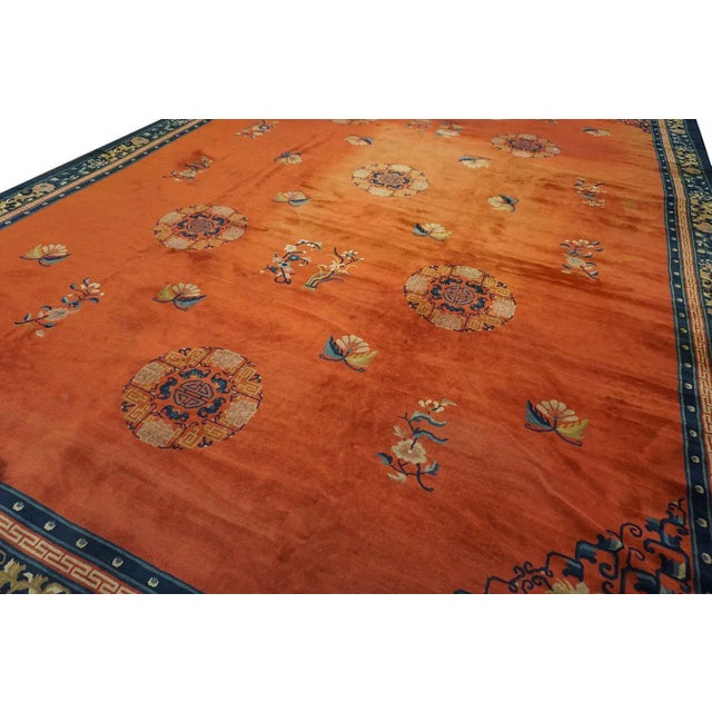 1980s Vintage 1980s Chinese Peking Carpet ( 12'4" x 18' - 375 x 550 ) For Sale - Image 5 of 5