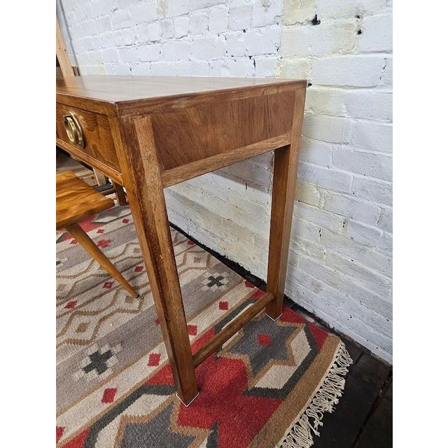 Brown Mid-Century Console Table / Desk by Edward Wormley for Dunbar For Sale - Image 8 of 18