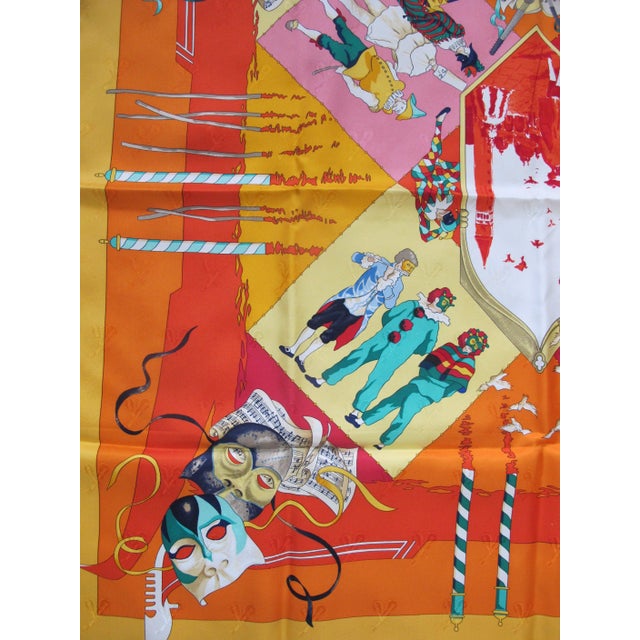 Hermes Paris Carre 90 Le Carnaval De Venise Jacquard Silk Scarf NWT ...
