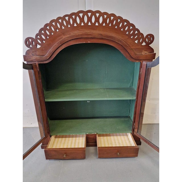 Large Biedermeier Style Wall Cabinet For Sale - Image 13 of 16