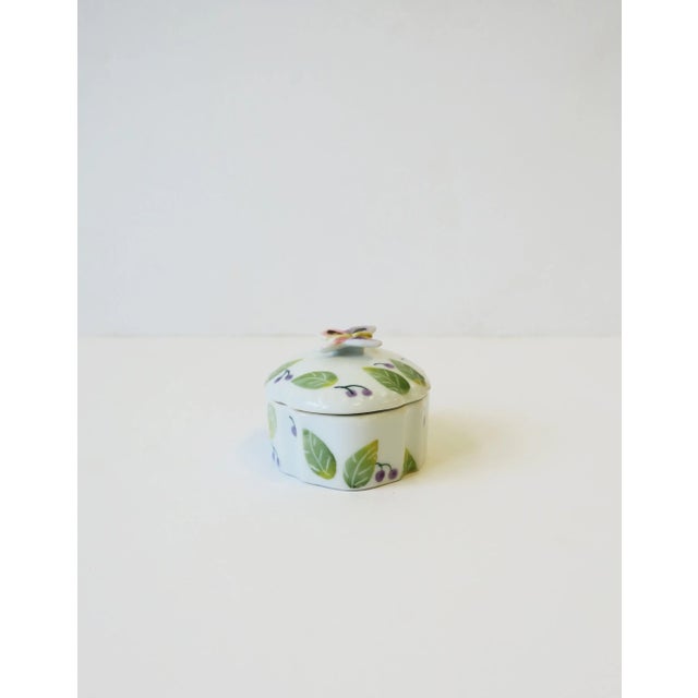 Porcelain Butterfly Jewelry Box For Sale - Image 9 of 13