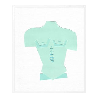 Bust 1 by Virginia Chamlee in White Framed Paper, Medium Art Print For Sale