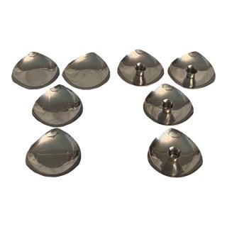 Danish Modern Stainless Steel Denmark 4 Candle Holders and 4 Tea Light Holders - Set of 8 For Sale