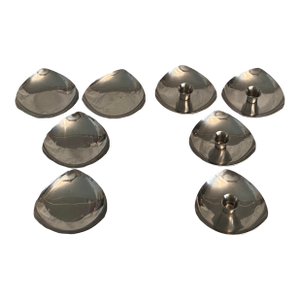 Danish Modern Stainless Steel Denmark 4 Candle Holders and 4 Tea Light Holders - Set of 8